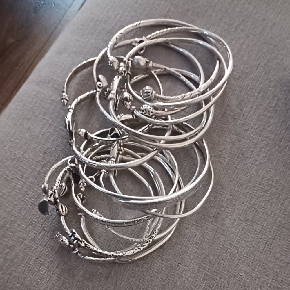 WEST INDIES Vintage Silver Bangles w/925 markings..size/prices varies.